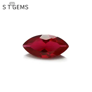 Ruby 5 # pedra marquis forma preço por gramado solto pedras de joias de corindo sintético