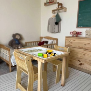 <span class=keywords><strong>Table</strong></span> <span class=keywords><strong>d</strong></span>'activités en bois pour enfants avec chaise, <span class=keywords><strong>table</strong></span> <span class=keywords><strong>d</strong></span>'activités sensorielles <span class=keywords><strong>d</strong></span>'intérieur avec 2 bacs de rangement, <span class=keywords><strong>table</strong></span> à <span class=keywords><strong>eau</strong></span> Montessori - Product Image 4