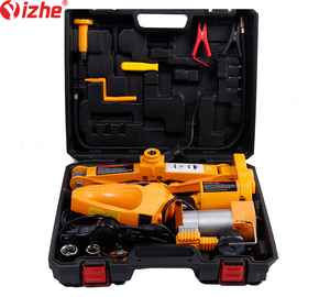 Jack per auto elettrica portatile 3T con pompa di gonfiaggio e Kit di attrezzi per la riparazione dell'auto con chiave compatta jack elettrico a forbice 3 in 1