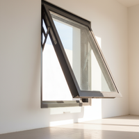 Ventanas Modernas de Aluminio con Toldo para el Hogar, Doble Acristalamiento Aislante, Colores Personalizados, Insonorizadas, Abatibles y con Apertura Exterior