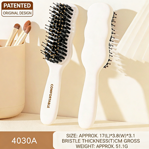 <span class=keywords><strong>Brosse</strong></span> à cheveux portable pliable pour cheveux fins, épais, bouclés, raides, secs, auto-nettoyante, séchage rapide, <span class=keywords><strong>brosse</strong></span> de poche avec poils - Product Image 2