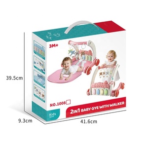 Andador Multifuncional <span class=keywords><strong>para</strong></span> Bebé 2 en 1 con Gimnasio de Actividades, Tapete de Juego, Piano de Pedal y Manta de Fitness, Tapete de Juego Portátil No Tóxico - Product Image 5