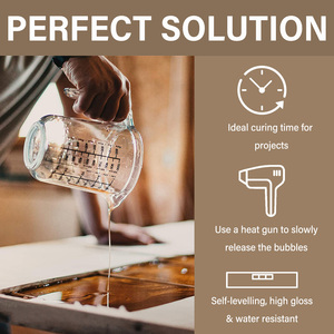 Nhựa Epoxy siêu trong suốt 2:1 dùng cho bàn sông gỗ, độ sâu 2 đến 4 inch, trong suốt như pha lê, dùng để bảo quản hoa - Product Image 2