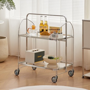 รถเข็นโลหะพับได้สไตล์ยุคกลาง<span class=keywords><strong>มือ</strong></span><span class=keywords><strong>สอง</strong></span> ขนาดเล็ก สำหรับห้องนั่งเล่น ห้องครัว โซฟา ชา อาหารเคลื่อนที่ <span class=keywords><strong>กาแฟ</strong></span> <span class=keywords><strong>โต๊ะ</strong></span>ข้างพับได้ - Product Image 5