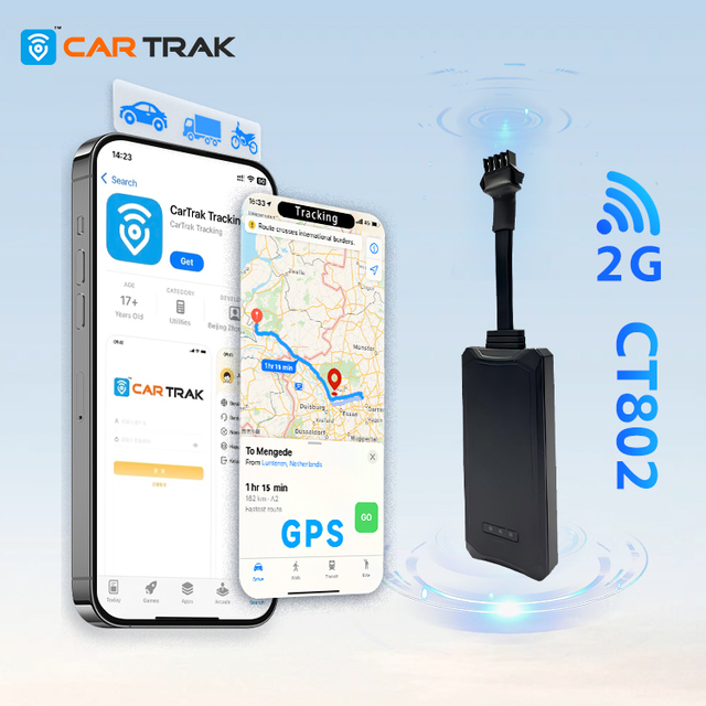 Professional Real-Time Mini GPS Tracker Waterproof Cars Taxis Wired Alarm Dashboard Mount Android IOS App Support 2G