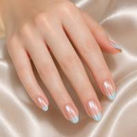 Y110 Kaixin – Kits d'ongles à presser de haute qualité, motif œil de chat bleu français, pour extérieur