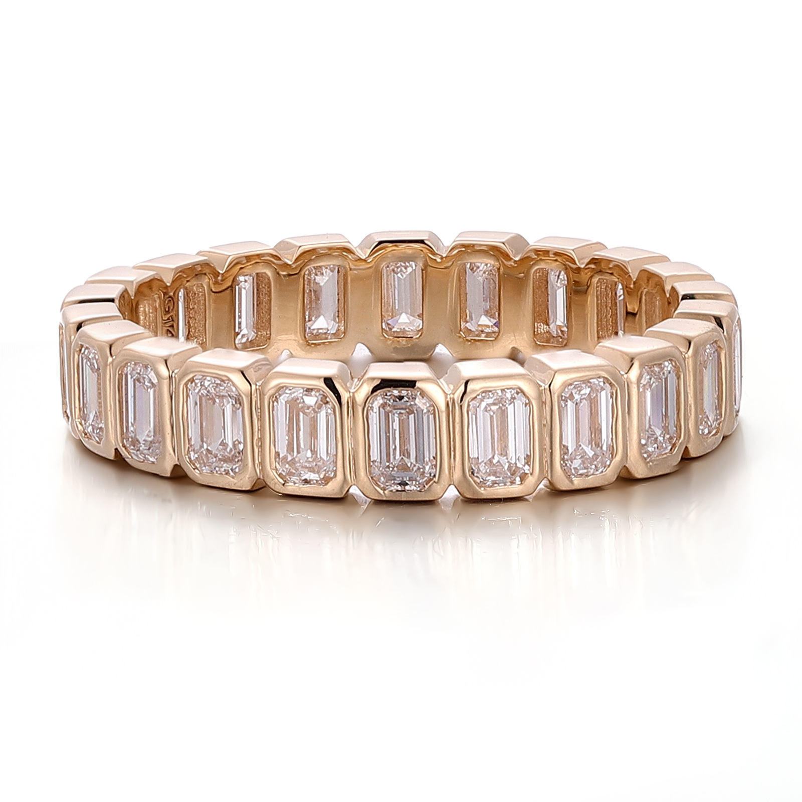 real solid 18K gold lab diamond ring