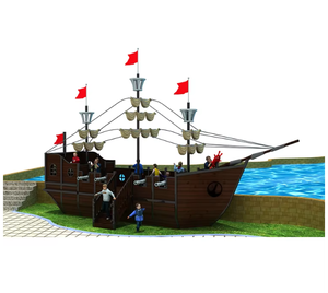 Aire de jeux extérieure commerciale pour enfants sur le thème du bateau pirate, <span class=keywords><strong>parc</strong></span> d'attractions pour centre commercial, capacité de 500 kg, pour les enfants de 3 à 12 ans, GS/CE - Product Image 1