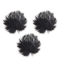 Cache-vent en fourrure de 1 cm pour microphone à condensateur, mini-couverture en plastique pour micro-cravate cardioïde XLR filaire extérieur