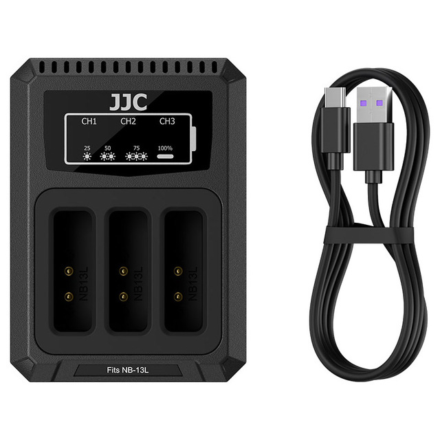 JJC Portable ABS Material Camera Multi-Battery Charger for NB-13L/JJC B-NB13L