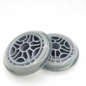 Roda PU 125MM Grosir YSMLE untuk Slalom, Speed <span class=keywords><strong>3</strong></span> <span class=keywords><strong>Wheels</strong></span>, Inline Skate atau Skuter, Truk Bak Datar, Gerobak Dorong - Product Image 3