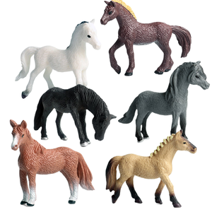 Yxs niños simulación modelo animal ocho Jun mapa mini mil Li blanco y negro caballo salvaje juguete - Product Image 1
