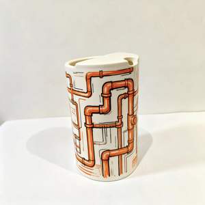 Tasse en céramique faite à la main personnalisée | Tasse à <span class=keywords><strong>café</strong></span> en porcelaine peinte à la main | Cadeau de vacances personnalisé - Product Image 1