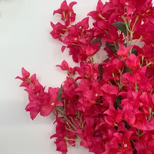 EG-G620 Großhandel Heimdekoration Dreieck Pflaumenblumen Seide künstliche Bougainvillea für Innendekoration