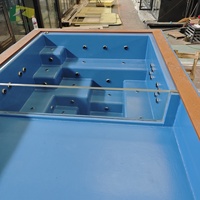 Piscine et spa mobiles en conteneur maritime préfabriqué en acier pour usage en villa, design industriel