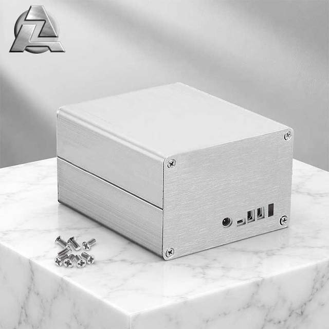 Custom Extruded Anodized Aluminum Enclosure Box OEM Aluminium Power Amplifier Chassis Housing