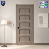 Portes intérieures modernes en PVC, panneaux en bois contreplaqué, imperméables, pour la maison, le bureau, l'appartement, la salle de bain, le salon