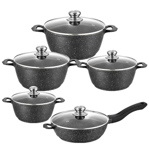 Sartén profunda, juego de sartén redonda de aluminio, juego de utensilios de cocina OEM, ollas y sartenes, cocina <span class=keywords><strong>antiadherente</strong></span> - Product Image 3