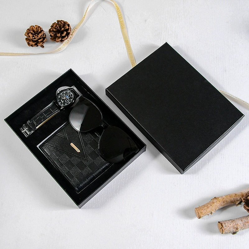 4-piece set (watch, sunglasses, wallet, gift box)
