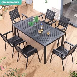 ชุดเก้าอี้ไม้และโต๊ะปิกนิกสำหรับสวนกลางแจ้งเฟอร์นิเจอร์ร้านอาหารของโรงแรม - Product Image 1