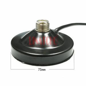Support de Base magnétique d'<span class=keywords><strong>antenne</strong></span> de voiture, 5 pièces, 75MM de diamètre PL259 UHF - Product Image 5