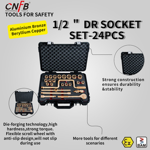 Hochwertiger FM/BAM/ISO-zertifizierter explosions geschützter verstellbarer Schraubens chl üssel. Funken freie Aluminium Bronze <span class=keywords><strong>Beryllium</strong></span> Kupfer Handwerkzeuge - Product Image 3