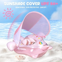 Bouée de piscine pour bébé avec parasol amovible, gonflable en PVC, durable, pour enfant, avec siège réglable