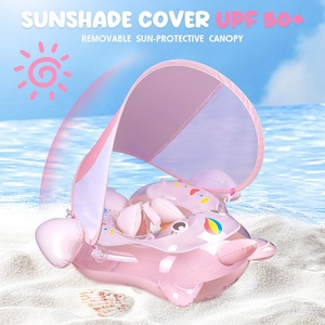Flotador de Piscina para Bebé con Sombrilla Extraíble, Anillo de Natación Duradero para Bebés, Asiento Ajustable - Product Image 3