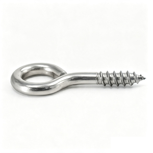Tornillos autorroscantes de acero inoxidable 304 con ojo para colgar, tipo <span class=keywords><strong>perno</strong></span> de ojo, para madera, con rosca para poste, suministro directo OEM, personalizados - Product Image 1