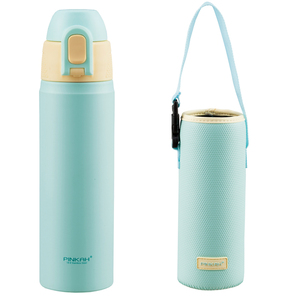 PINKAH - Termo Personalizado de Acero Inoxidable de Doble Pared, 500 ml (17 oz), con Pajita, Botella de Agua, Taza, con Bolsa para Viajes al Aire Libre - Product Image 3