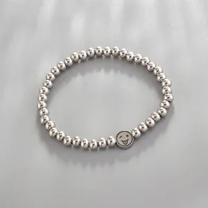 Promotion Gifts Stainless Steel Emo Face Beads Bracelet Emotional Face Bracelet Jewelry Women