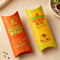 Boîte à emporter en carton écologique avec logo personnalisé pour shawarma, burrito, sandwich et autres plats
