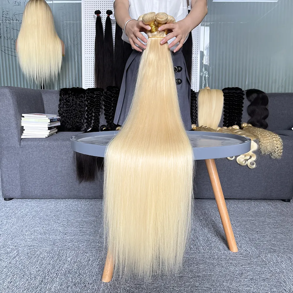 Необработанный блонд, 613 натуральные русские бразильские 613 блонд, натуральные человеческие волосы, 613 блонд, наращивание человеческих волос