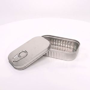 Kawaii Anime Tin Box Cute Sardine Can Badge Pin Case Aesthetic Easy Open Metal Jewelry Organizer Tinplate Gift Box Push-<b>top</b> Lid - Product Image 4