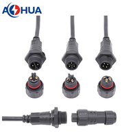 Boîtier de jonction 2 broches M16 10A, connecteur de câblage étanche mâle-femelle pour système d'irrigation extérieur