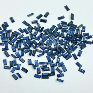 100% saphirs bleus de baguette naturelle pierre précieuse en vrac avec pierre de saphirs de baguette calibrée de taille multiple fournisseur en gros - Product Image 6