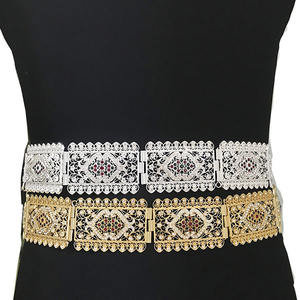 Nouvelle Arrivée <span class=keywords><strong>Ceinture</strong></span> Robe <span class=keywords><strong>Caftan</strong></span> Chic Marocain avec Strass Verts et Rouges, <span class=keywords><strong>Ceinture</strong></span> Bijou de Mariage pour Femmes - Product Image 2