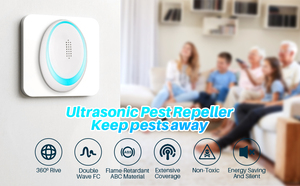 Répulsif Électronique Ultrasonique pour Nuisibles Intérieurs Souris Araignées Rats avec Source d'Alimentation Électrique Piège Anti-Rats Efficace à Brancher - Product Image 2