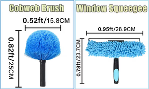 माइक्रोफाइबर पंख डस्टर किट 4 पीसी टेलीस्कोपिक एक्सटेंडेबल लॉक वॉशबल हाई सफाई के लिए पुनः प्रयोज्य कोवेब डस्टर - Product Image 3