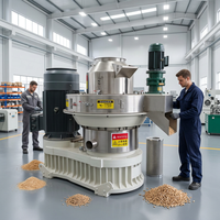 Machine à granulés de bois à matrice annulaire, certifiée CE, pour la fabrication industrielle de granulés de biomasse