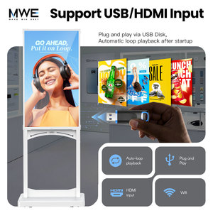 สำหรับสินค้าส่งตรงจากสหรัฐอเมริกา จัดส่งฟรี จอแสดงผลดิจิตอล LCD ความสว่างสูง 1000 นิต ขนาด 32 นิ้ว 43 นิ้ว ความละเอียด 4K พร้อม WiFi แบบแขวนผนังหรือตั้งพื้น สำหรับห้างสรรพสินค้า - Product Image 3