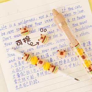 Set di 2 Penne Cancellabili a Forma di Capibara, Penne Gel Cartoon Kawaii, Cancelleria Coreana, Forniture per Scuola e Ufficio, Regalo per Bambini - Product Image 6