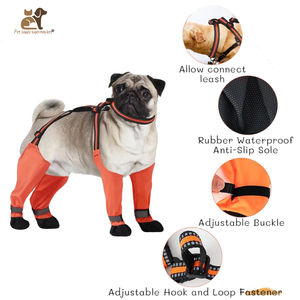 Çok Satan Evcil Köpek Ayakkabıları Kaymaz Dört Mevsim Yeni Su Geçirmez Kir Tutmaz Çekiş İpli Köpek Botları - Product Image 1