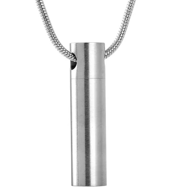 IJD2023 Goedkope Zilveren Cilinder Rvs Sieraden Urn Crematie As Hanger Gedenkteken Aandenken Medaillon Hangers