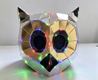 Masque de casque LED Hibou avec design géométrique 3D réfléchissant pour performance flamenco, accessoire de costume unisexe pour adulte