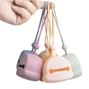 Maysun dot silikon bayi, kotak penyimpan dot bayi pelangi kelas makanan ramah lingkungan desain baru