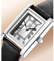 Jam Tangan Wanita Kelas Atas dengan Tali Kulit Asli Retro, Tahan Air, Serbaguna untuk Pelajar, Jam Tangan Quartz.