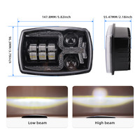 Luz de Trabajo Delantera LED RGB Blanca de 4 Pulgadas, IP67, para Motocicletas, Luz Auxiliar, Luz de Señalización, Luz Alta de 20W
