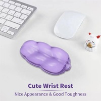 Tapis de souris transparent en gel, forme d'ours de dessin animé, motif cristal à changement progressif, Kawaii, résistant à l'eau, avec repose-poignet, pour le gaming, la maison et le bureau