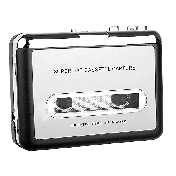 Lettore di Cassette retrò Deck Audio Walkman converti i tuoi vecchi nastri in MP3, WAV, lettore di Cassette WMA con altoparlanti